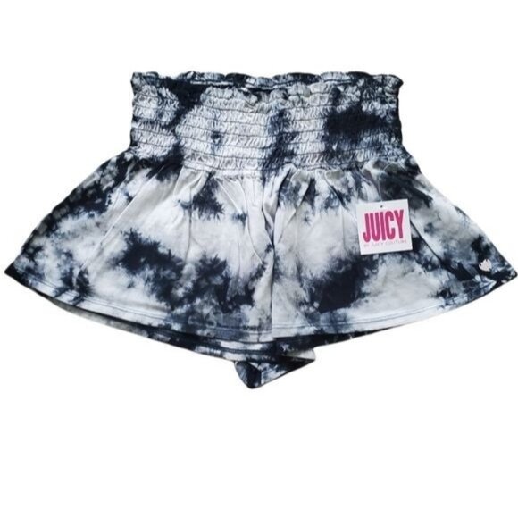 Juicy Couture Pants - Juicy by juicy Couture womens shorts Pitch Black Bleach TRK Tie Dye Sz XS cotton
